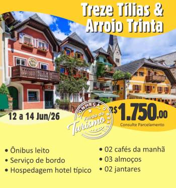 Treze Tílias e Arroio Trinta - 12 de junho de 2026